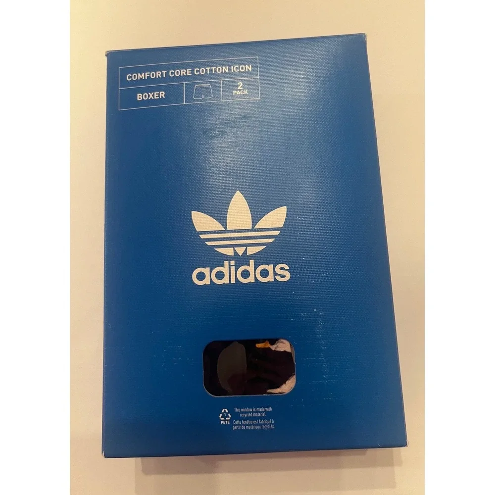 Adidas‎ 2-Pack Comfort Core Cotton Icon Boxers Size Medium 32-34